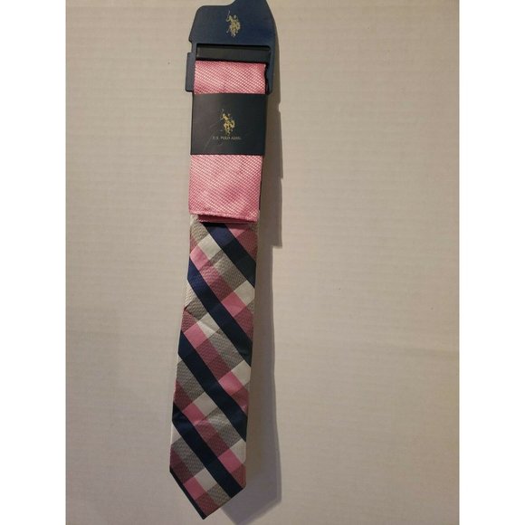 U.S. Polo Assn Neck Tie With Pocket Square - Picture 1 of 3